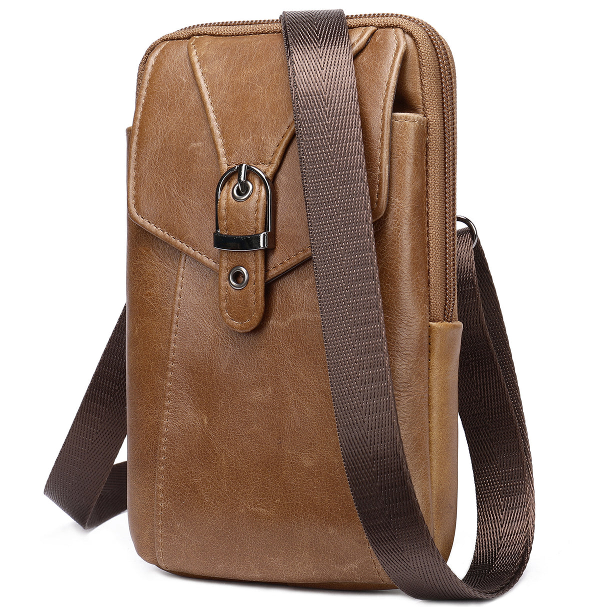 Men's Leather Casual One-shoulder Messenger Bag - Dazpy