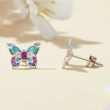 Sterling Silver Butterfly Earrings Female - Dazpy