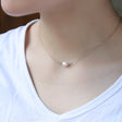 Silver Vintage Pearl Pendant Necklace Women's Simple - Dazpy