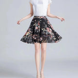 Women's Summer Chiffon Wide Leg Shorts Skirt