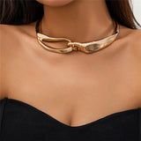 Klobige Heavy Metal Torques Choker Halskette