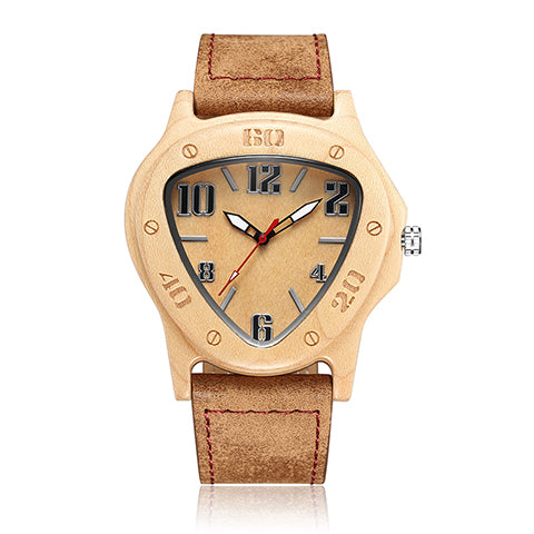 Men's Triangle Wooden Watch European And American Foreign Trade Atmosphere - Dazpy