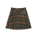 High Waist Wool Plaid A-line Pleated Skirt for Spring and Autumn