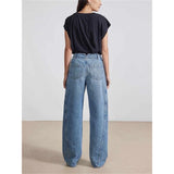 Vintage High Waist Blue Jeans for Women