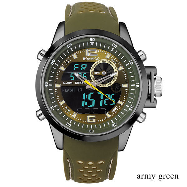 Men's Dual Display Electronic Quartz Watch - Dazpy