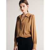 Elegant Long Sleeve Silk Blouse for Women