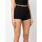 High-Waist Slim Fit Denim Shorts