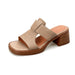 Peep-Toe-Sandalen aus Leder mit hohem Absatz