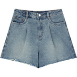 Schlankmachende Jeansshorts mit hoher Taille