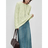 Petite Size Color-Changing Mohair Knitted Sweater