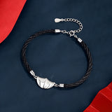 A Pair Of Couple Models Sterling Silver Niche Design Sense Of The Chinese New Year Braided Bracelet - Dazpy