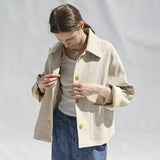 Elegant Casual Cotton-Linen Autumn Jacket