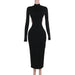 Women's Slim-fit Small Turtleneck Backless Butterfly Dress