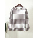 Autumn Winter Casual Knitted Stripe Sweater