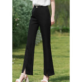 Trendy schwarze Bootcut Hose mit Micro Flare