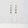 925 Long Zircon Earrings Korean Style Simple Geometry - Dazpy