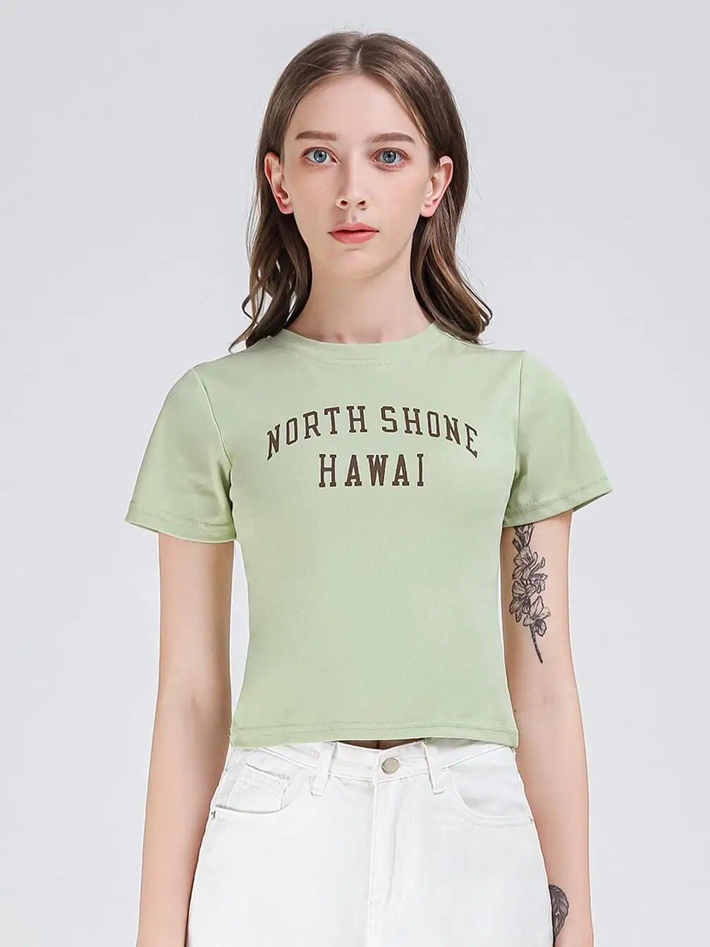 Camiseta ajustada con estampado de letras de High Street