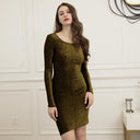Women's Fitted Nylon Knit Dress