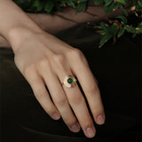 Women's Fashion Vintage Geometric Gemstone Ring - Dazpy