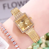 Mesh Belt Retro Square Ladies Diamond Watch - Dazpy