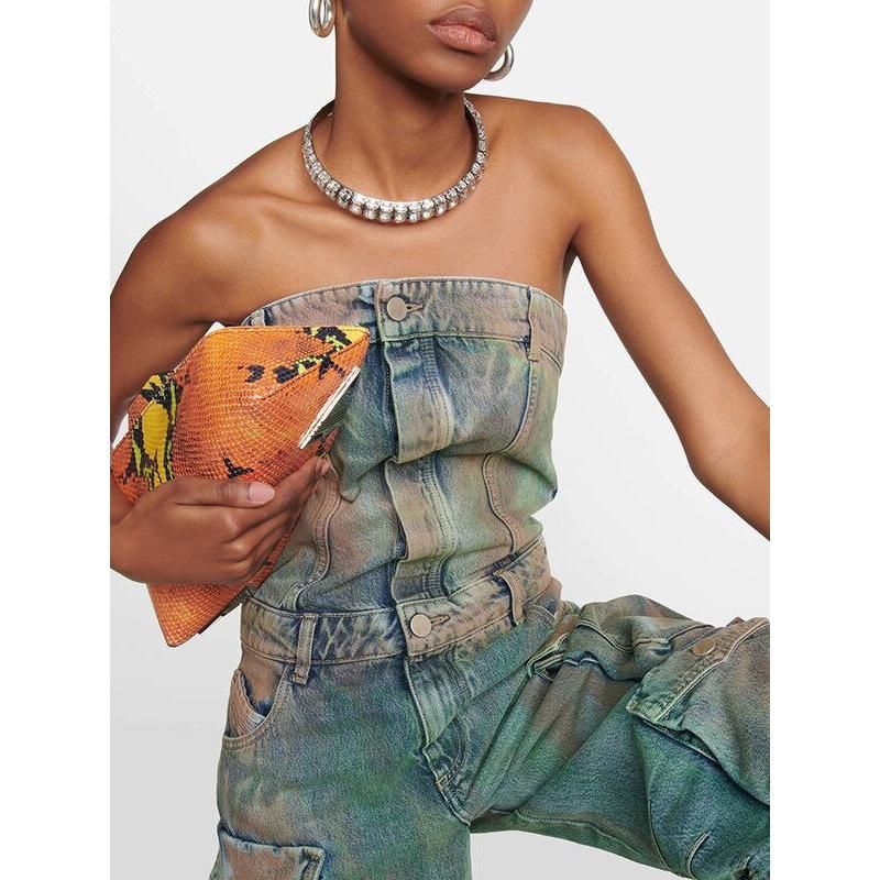 Chic Streetwear Denim Jumpsuit