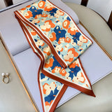 Floral Silk-Feel Long Scarf - Versatile Accessory for All Seasons