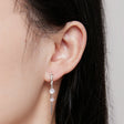 Platinum Plated Delicate Tassel Earrings For Women - Dazpy