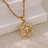 Cubic Zirconia Star Pendant Necklace