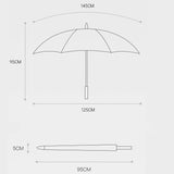 Automatischer, winddichter Regenschirm mit langem Griff