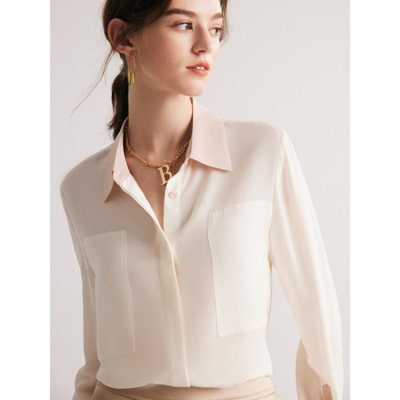 Elegante Bluse aus Seidenkrepp