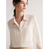 Elegante Bluse aus Seidenkrepp