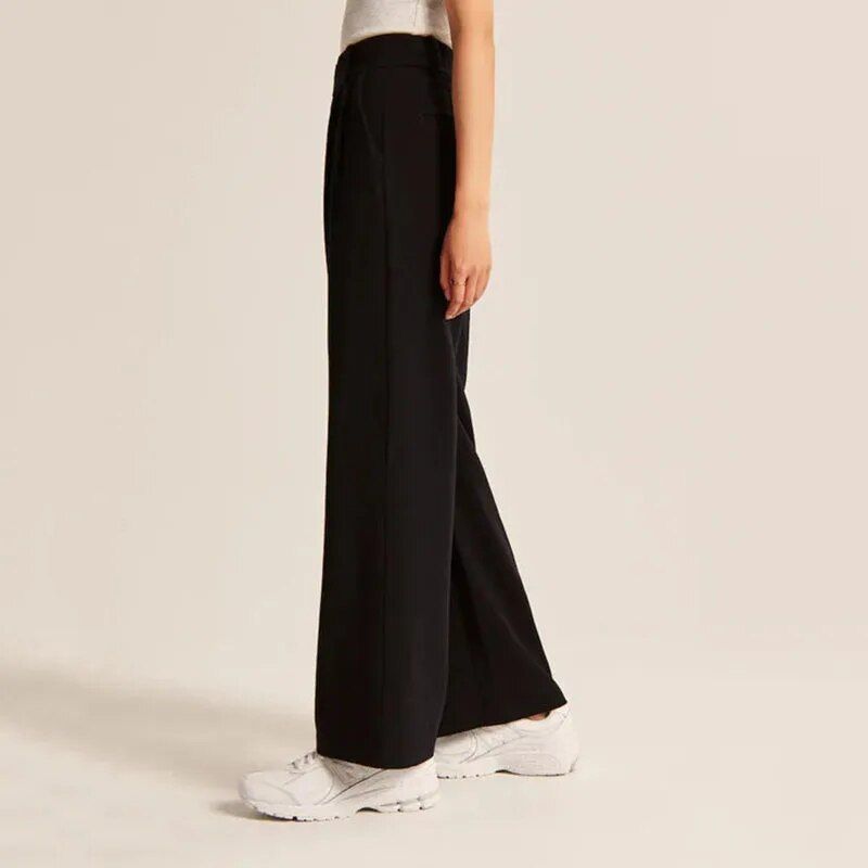 Elegant High Waist Wide Leg Trousers for Women