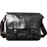 Casual Top Layer Leather Briefcase - Dazpy