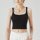 Gepolstertes ärmelloses Crop-Top mit Trägern für Damen