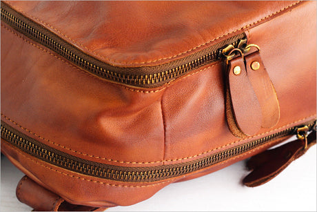 Vintage Rubbed Color Handmade Top Layer Leather Travel Bag - Dazpy