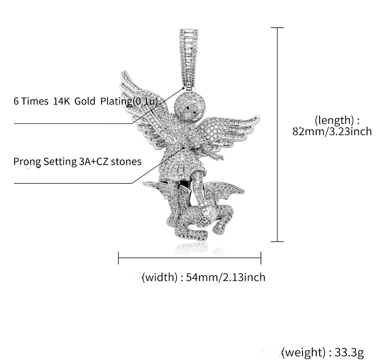 Pendant Justice Angel Necklace Gold Australian Collars - Dazpy