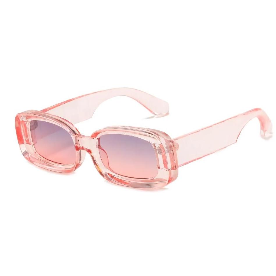 Gafas de sol retro transparentes de plástico con estilo