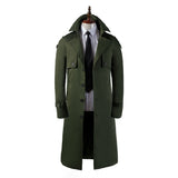 Men's Trench Coat Super Long Over The Knee Slim Business Casual