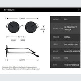 Gafas de sol polarizadas redondas de diseñador