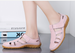 Handmade Vintage Leather Sandals Comfortable Soft Sole Mom Shoes - Dazpy