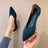 Shallow Mouth Flying Knit Shoes Pointed Toe Flat Knit Egg Roll Shoes