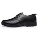 Men's Business Casual Leather Shoes With Breathable Laces - Dazpy