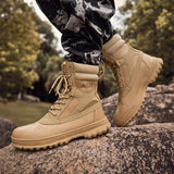 Thick-Soled High-Top Platform Shoes Fashion Personality Trend Outdoor Leather Boots Men - Dazpy