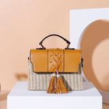 Spring And Summer New PP Straw Woven Box Bag Women - Dazpy