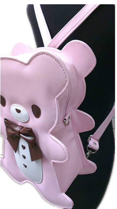 Women's Cute Bear Shaped Handheld One Shoulder Crossbody Bag - Dazpy