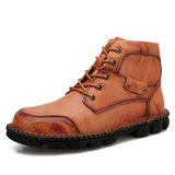 High Top Martin British Trendy Tooling Men's Boots - Dazpy