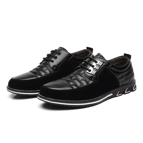 Sportswear casual lace up men's leather shoes - Dazpy