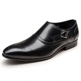 Brock business casual men's leather shoes - Dazpy