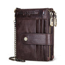 New anti-theft swipe wallet multi-card Crazy Horse leather coin purse