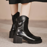 Zipper Comfortable British Style Fashion Boots - Dazpy